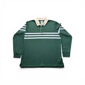 Lands' End Men's Long Sleeve Striped Rugby Shirt